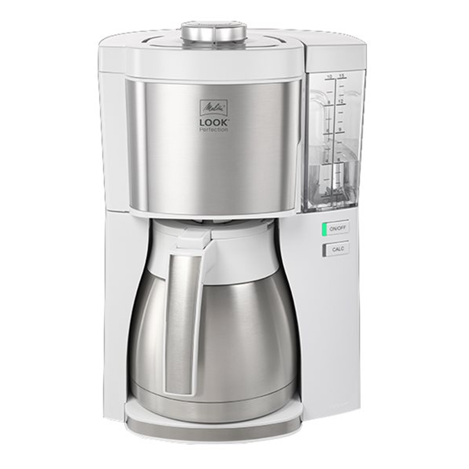 Melitta Look Therm Perfection Filterkaffeemaschine mit Thermkanne weiß/Edelstahl