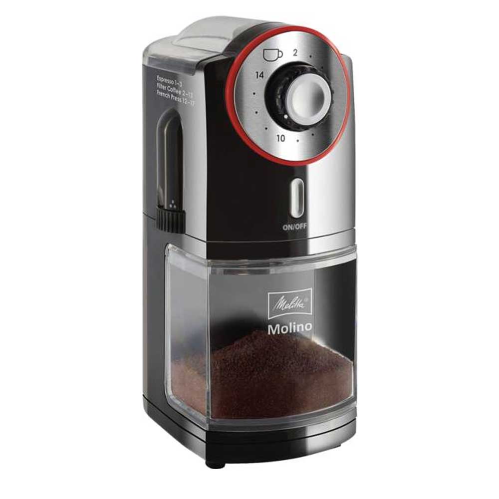 Melitta Molino Kaffeemühle schwarz/rot