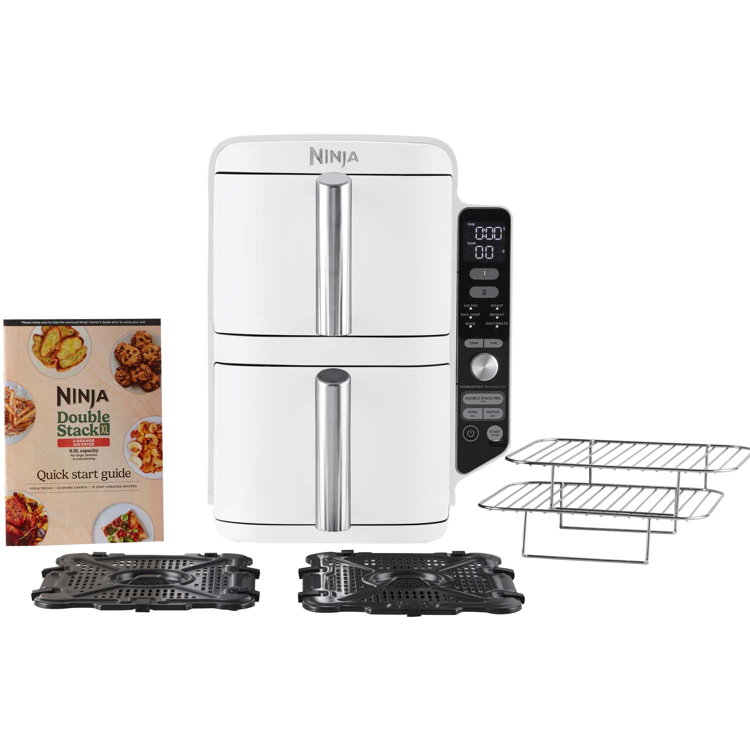Ninja SL400EU Doppel-Heißluftfritteuse XL weiß (2.Wahl)