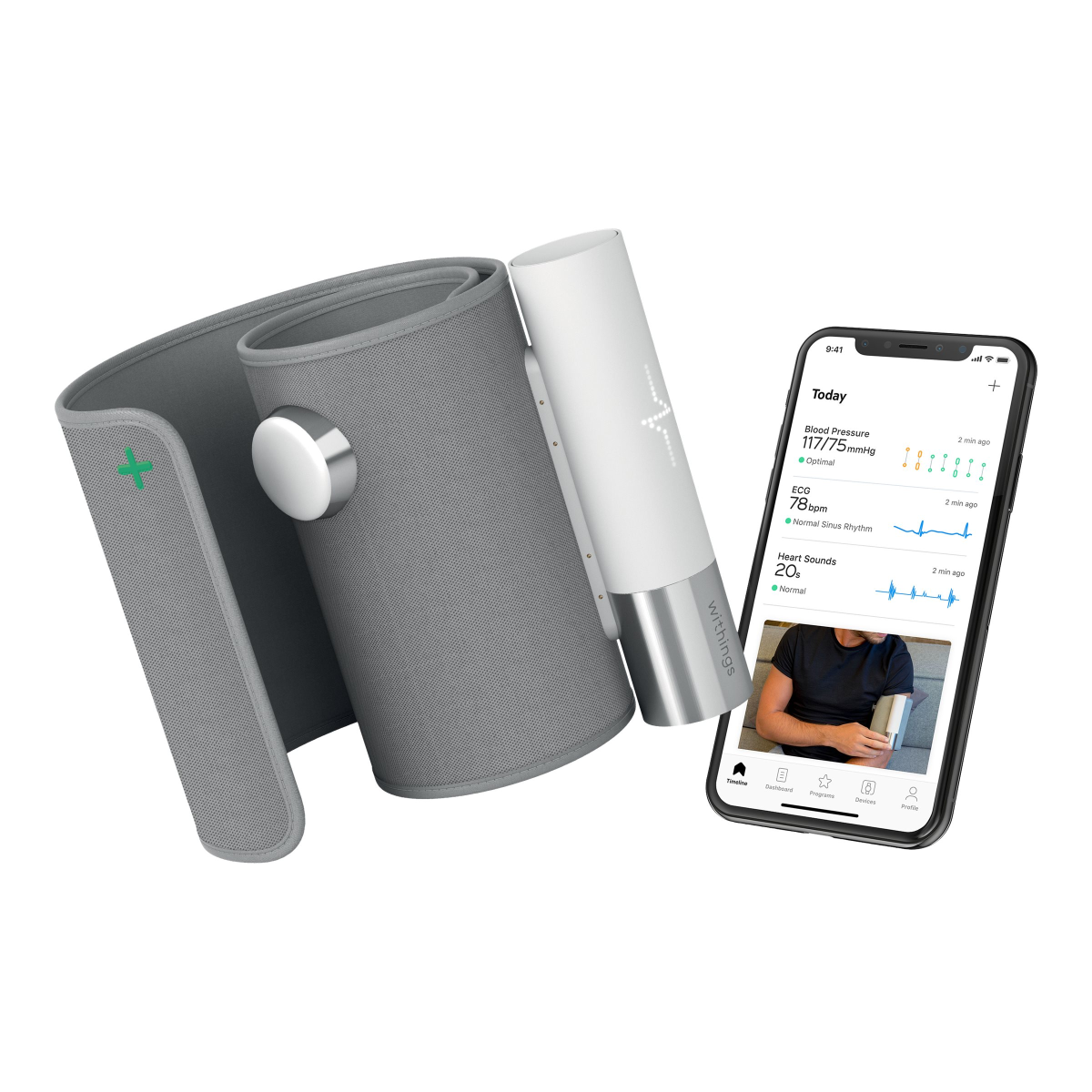 Withings BPM Core Blutdruckmessgerät grau
