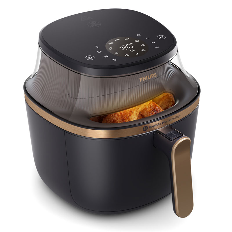 Philips NA332/00 Airfryer 3000 Series Heißluftfritteuse schwarz/kupfer