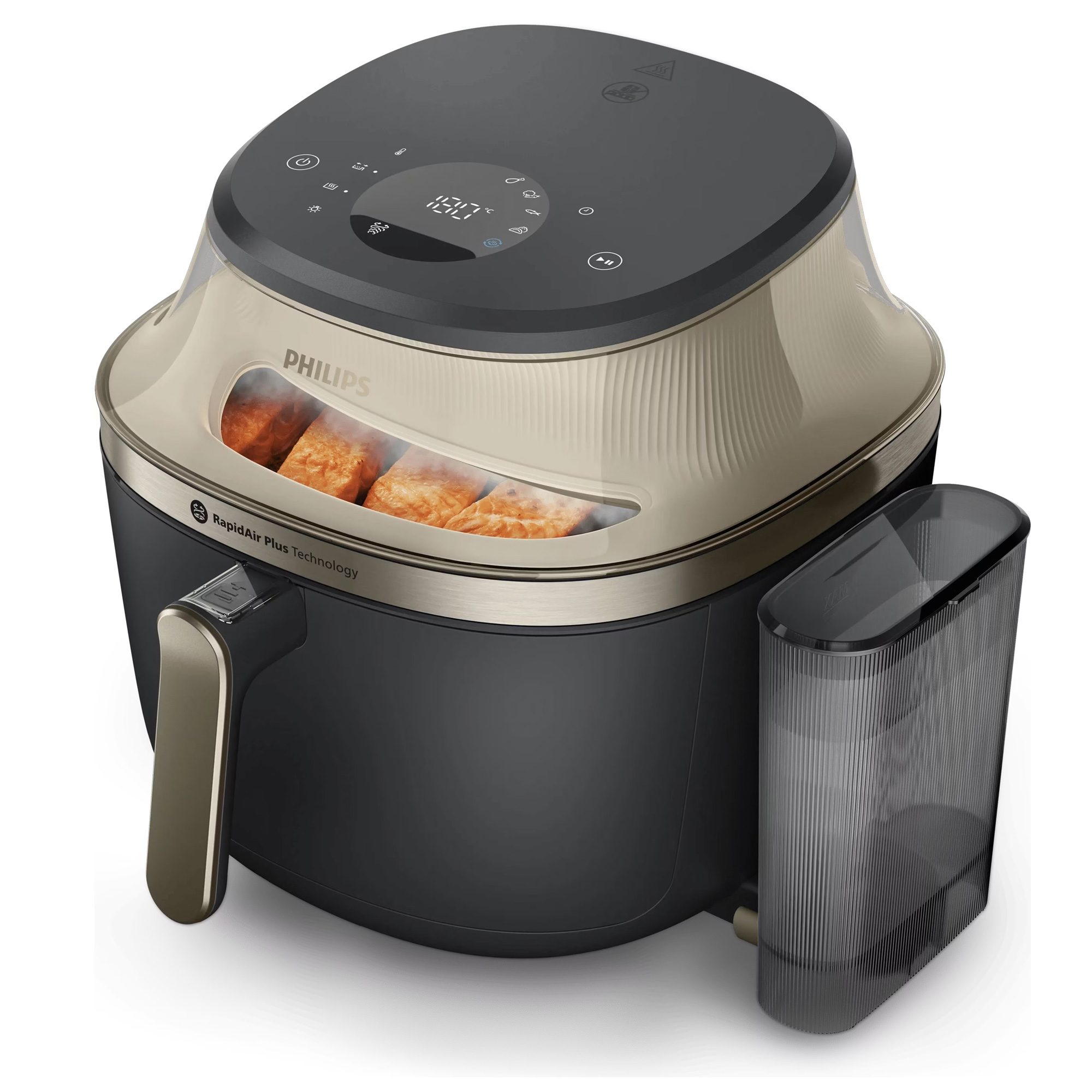 Philips Serie 5000 NA543/00 Airfryer Heißluftfritteuse 7,2l schwarz/gold