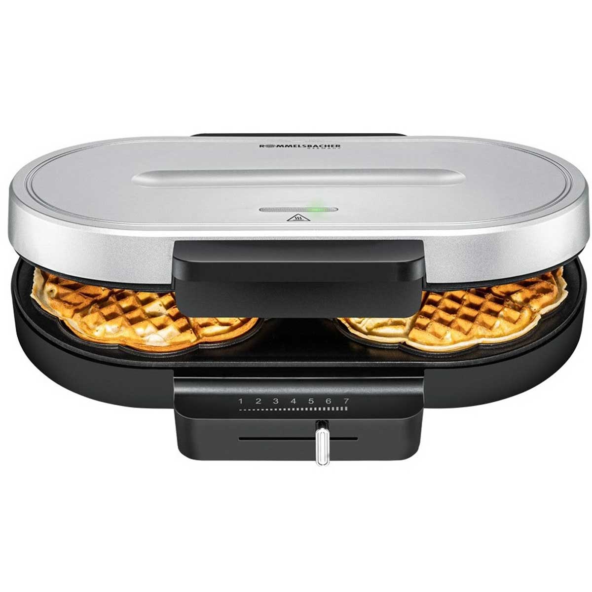 Rommelsbacher WA 1250 Waffelautomat schwarz/silber