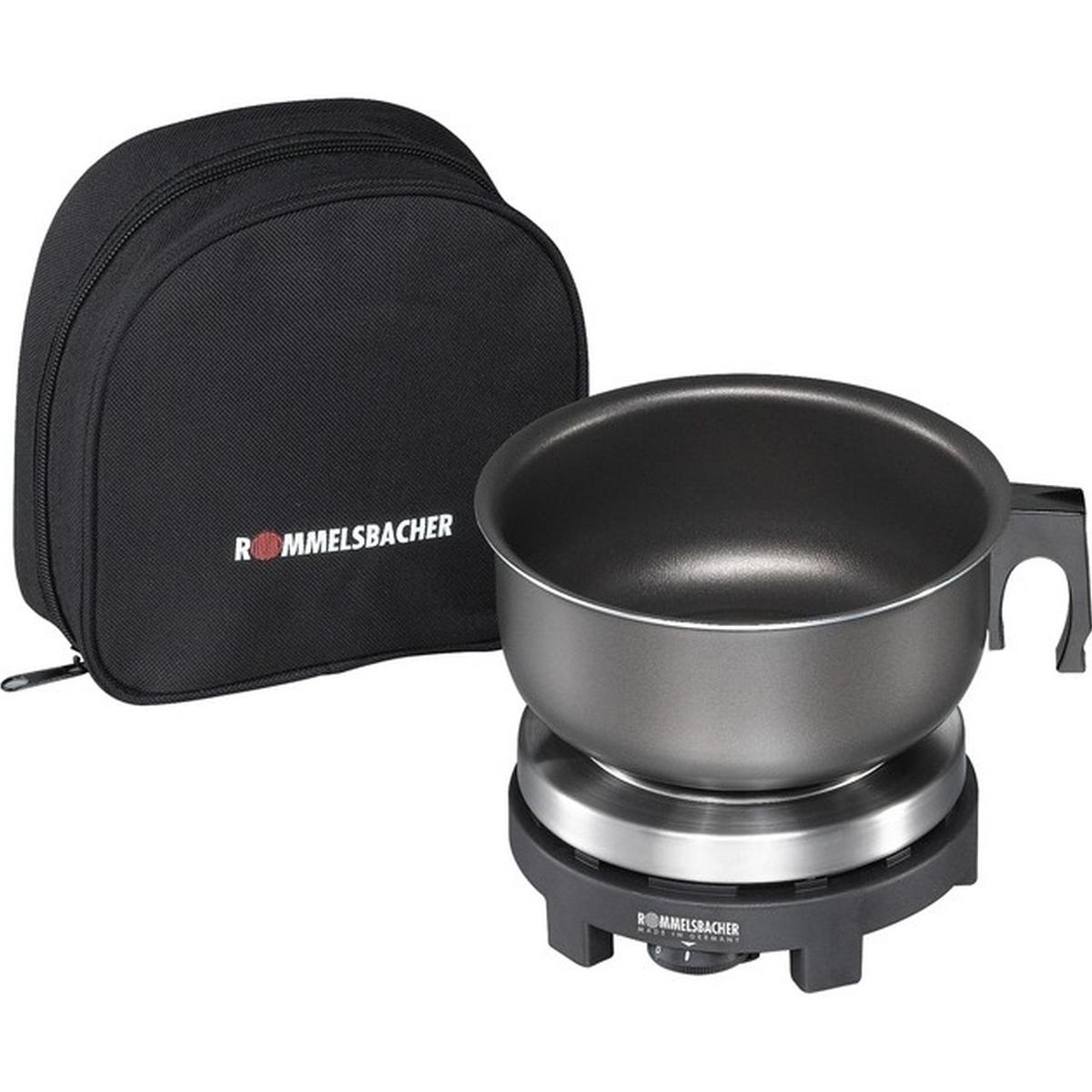 Rommelsbacher RK 501/S 500W Reisekochplatte edelstahl/schwarz