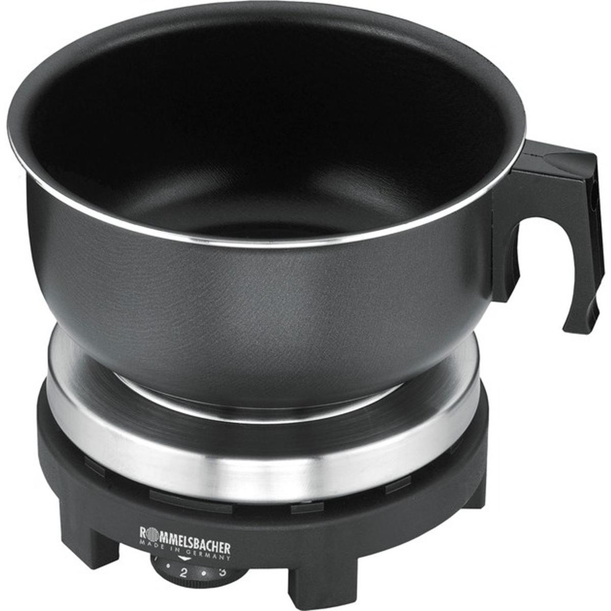 Rommelsbacher RK 501/S 500W Reisekochplatte edelstahl/schwarz