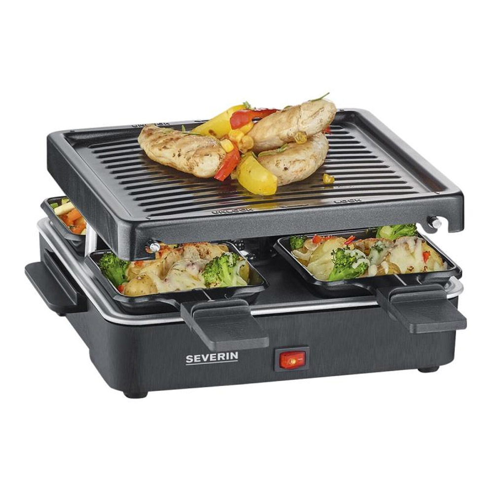 Severin RG 2370 Mini Raclette-Grill für 4 Personen schwarz