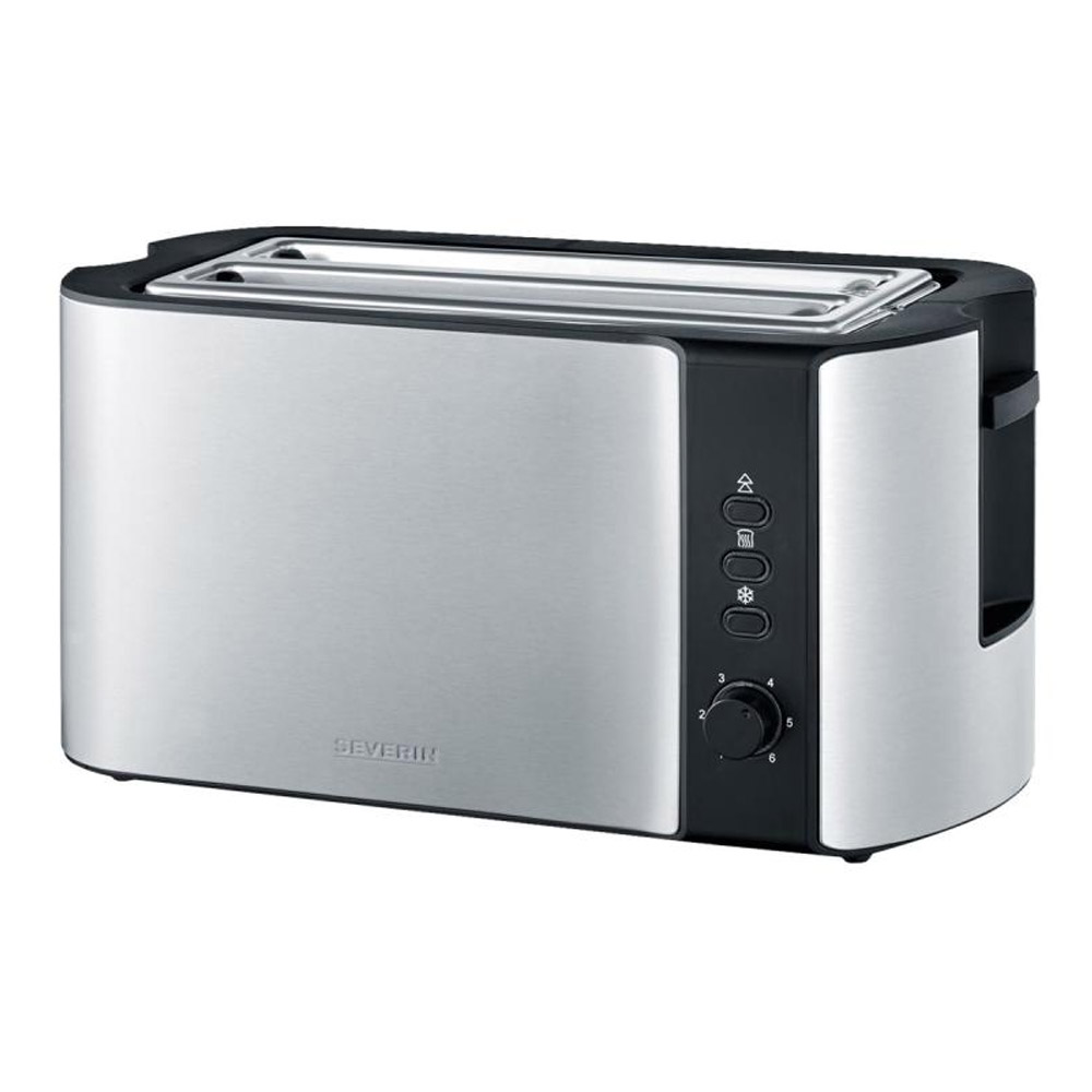 Severin AT 2590 Automatik-Langschlitztoaster Edelstahl-gebürstet/schwarz