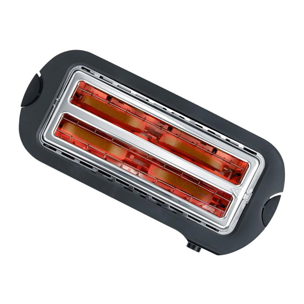 Severin AT 2590 Automatik-Langschlitztoaster Edelstahl-gebürstet/schwarz