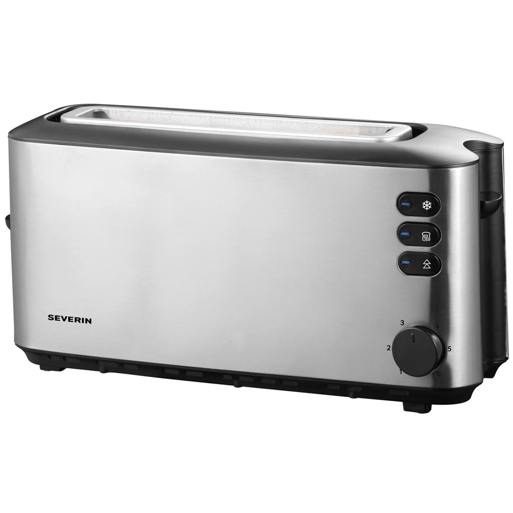 Severin AT 2515 Automatik-Langschlitztoaster gebürstet/schwarz
