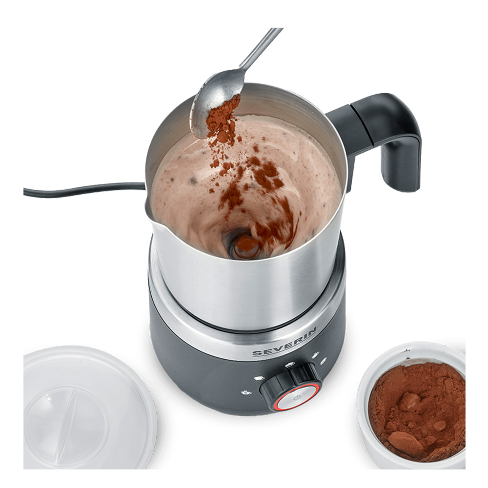 Severin SM 3588 Milchaufschäumer schwarz/silber/Edelstahl