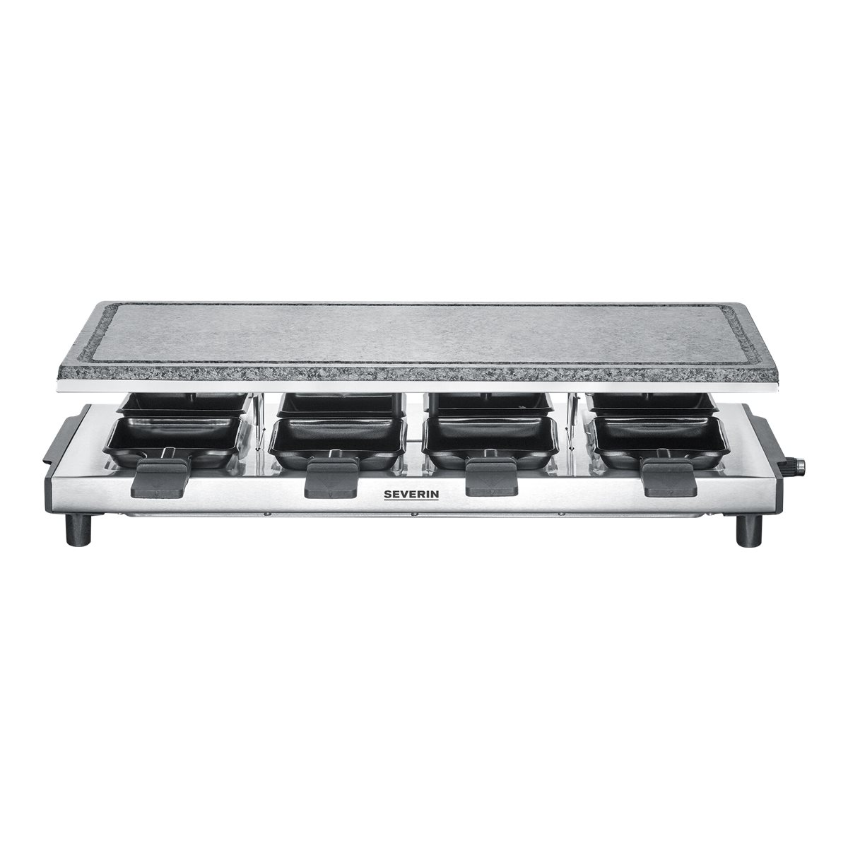 Severin RG 2374 Raclette mit Naturgrillstein schwarz