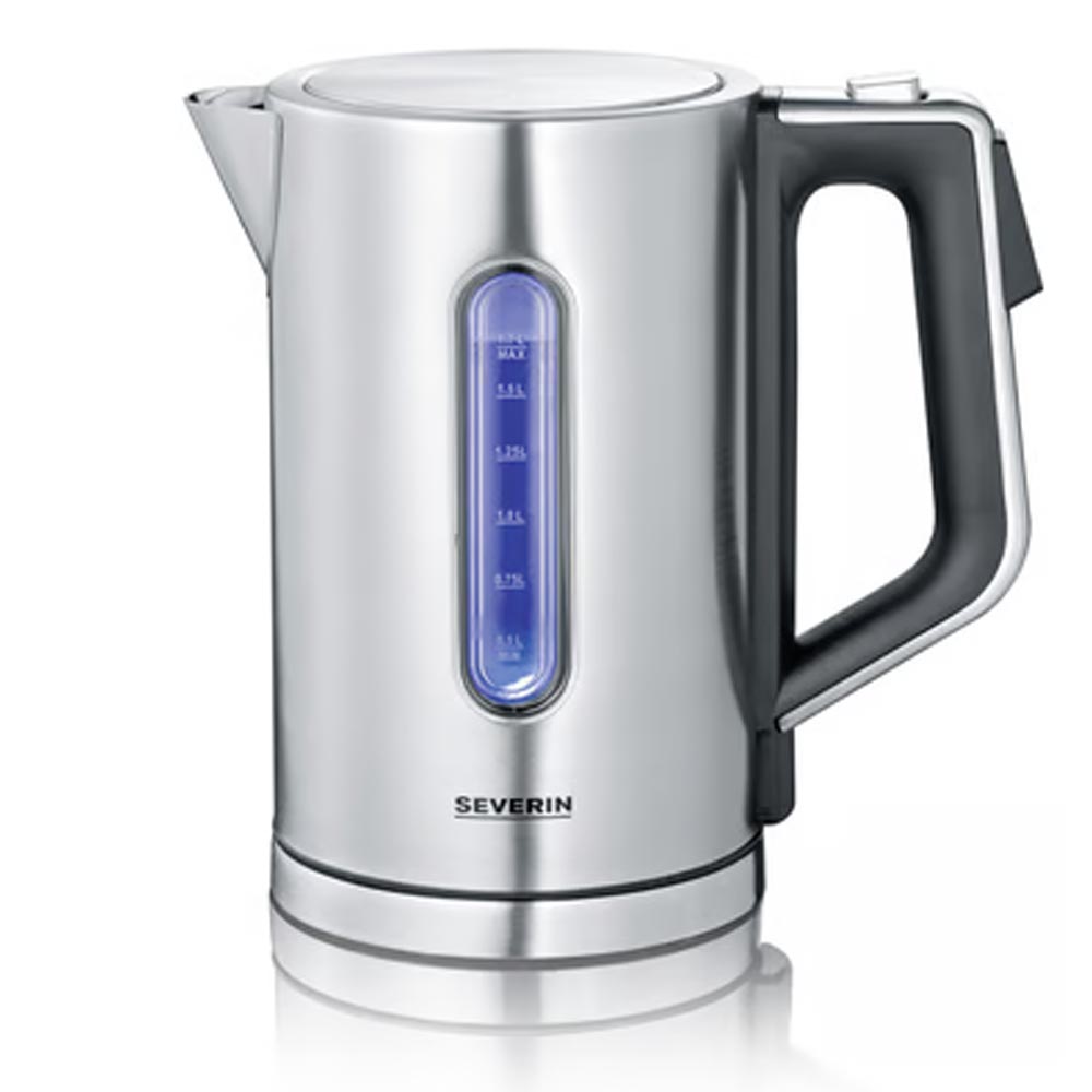 Severin WK 3418 Wasserkocher 1.7L edelstahl-schwarz