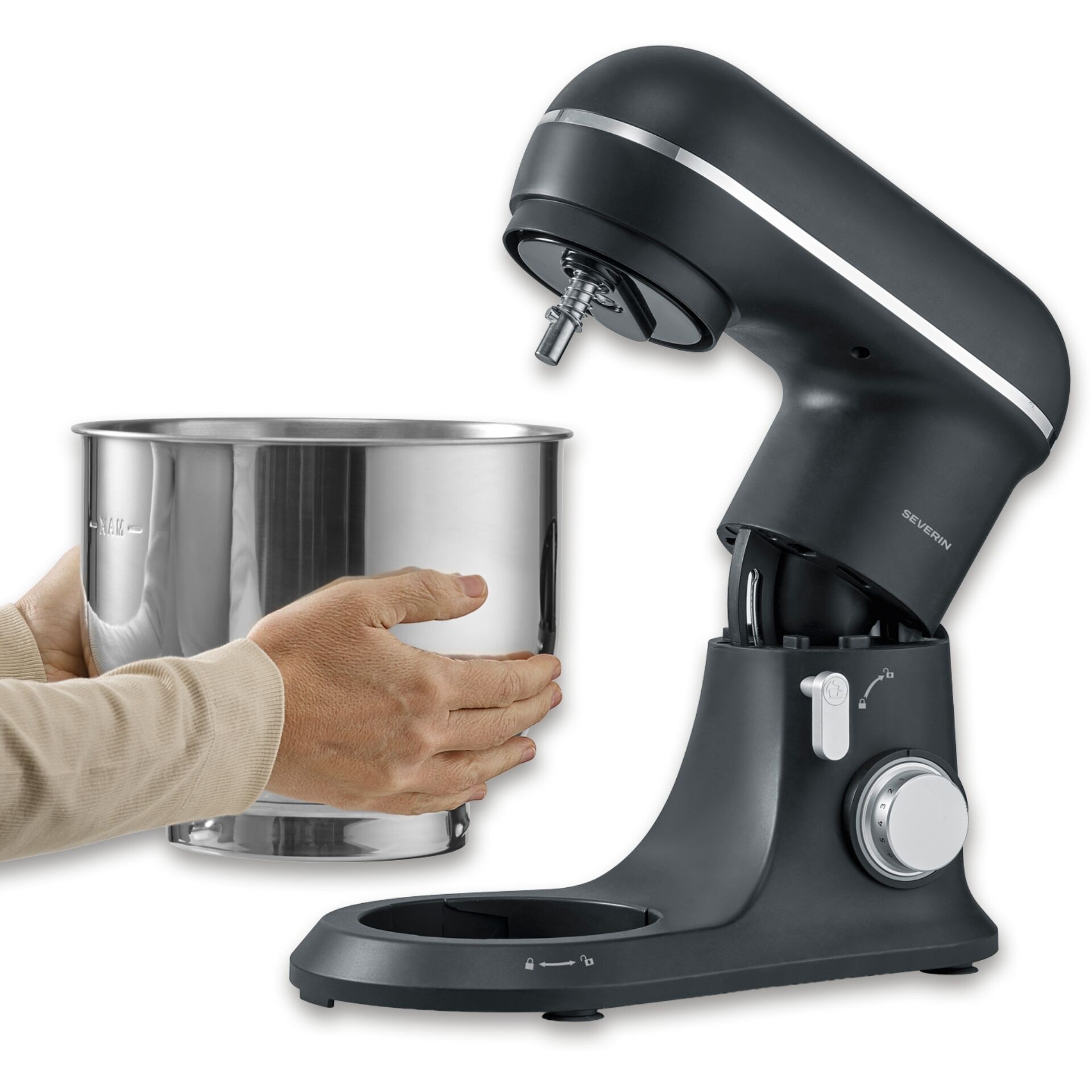 SEVERIN KM 3899 Küchenmaschine 5,3l schwarz