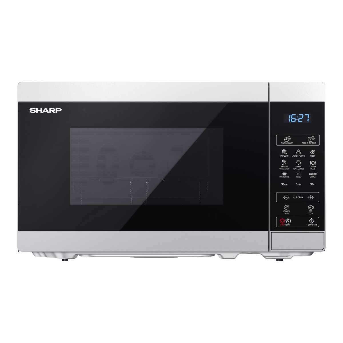 Sharp YC-MG02E-S Mikrowelle mit Grill silber