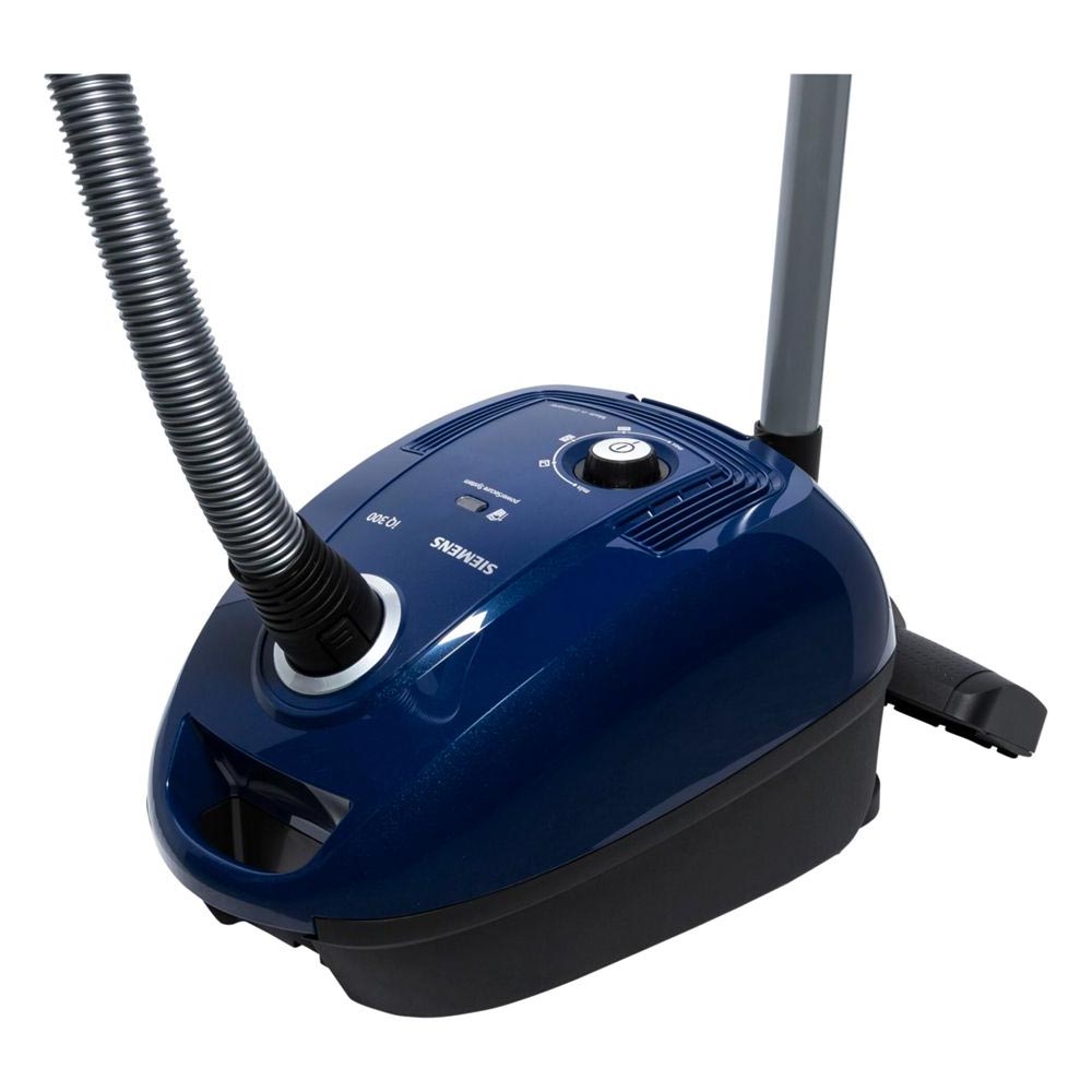 Siemens iQ300 VSC3320 Allergy Plus Bodenstaubsauger mit Staubbeutel nordkapblau-metallic (2. Wahl)