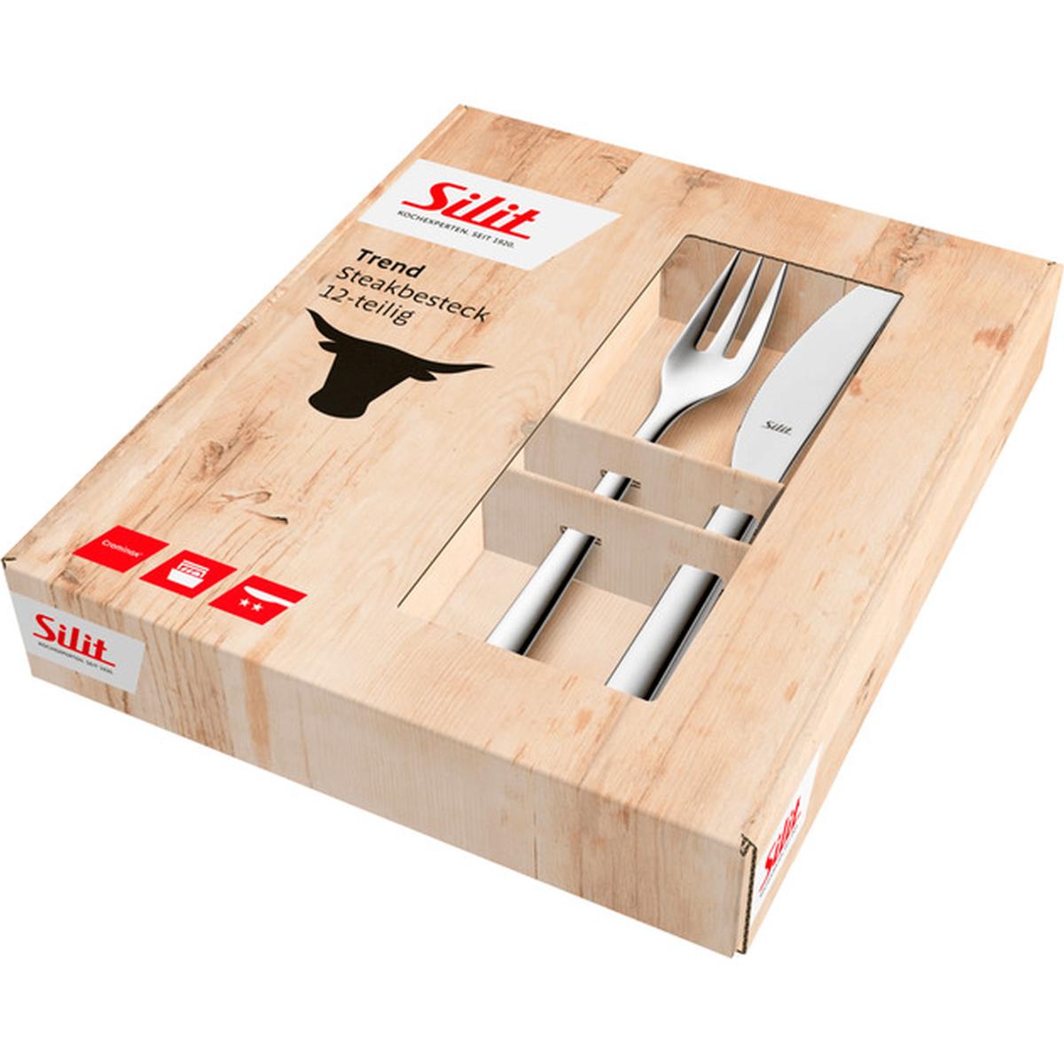 Silit Trend Steakbesteck-Set 12-teilig edelstahl