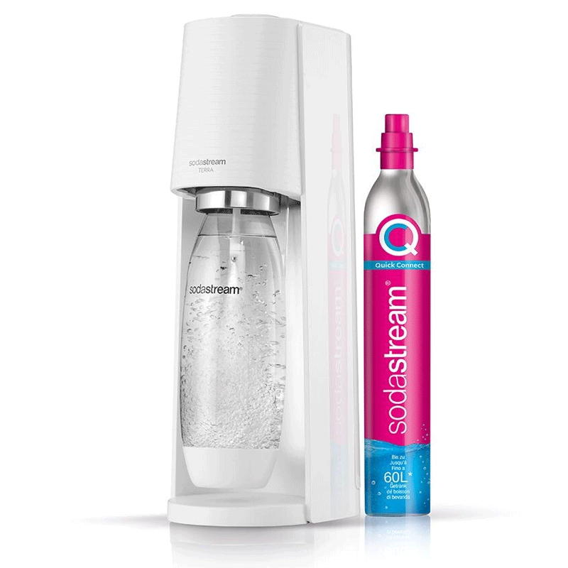 SodaStream Soda Maker Terra Trinkwassersprudler weiß mit 1x Flasche (2.Wahl)