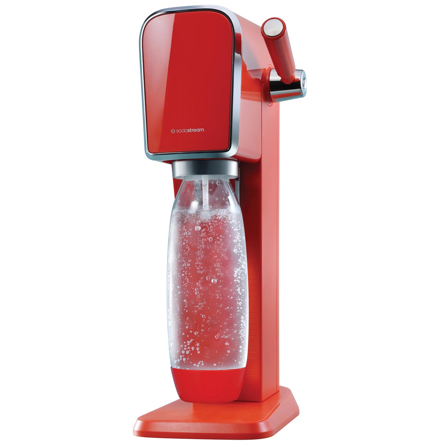 SodaStream Art Wassersprudler mit CO2-Zylinder und 1L PET Flasche rot