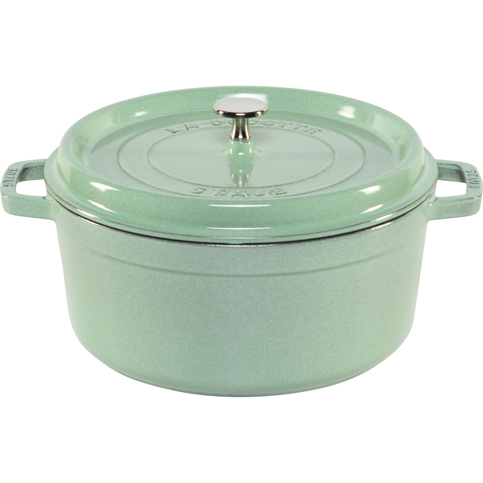 Staub Cocotte 26 cm 5,2l Gusseisen salbeigrün