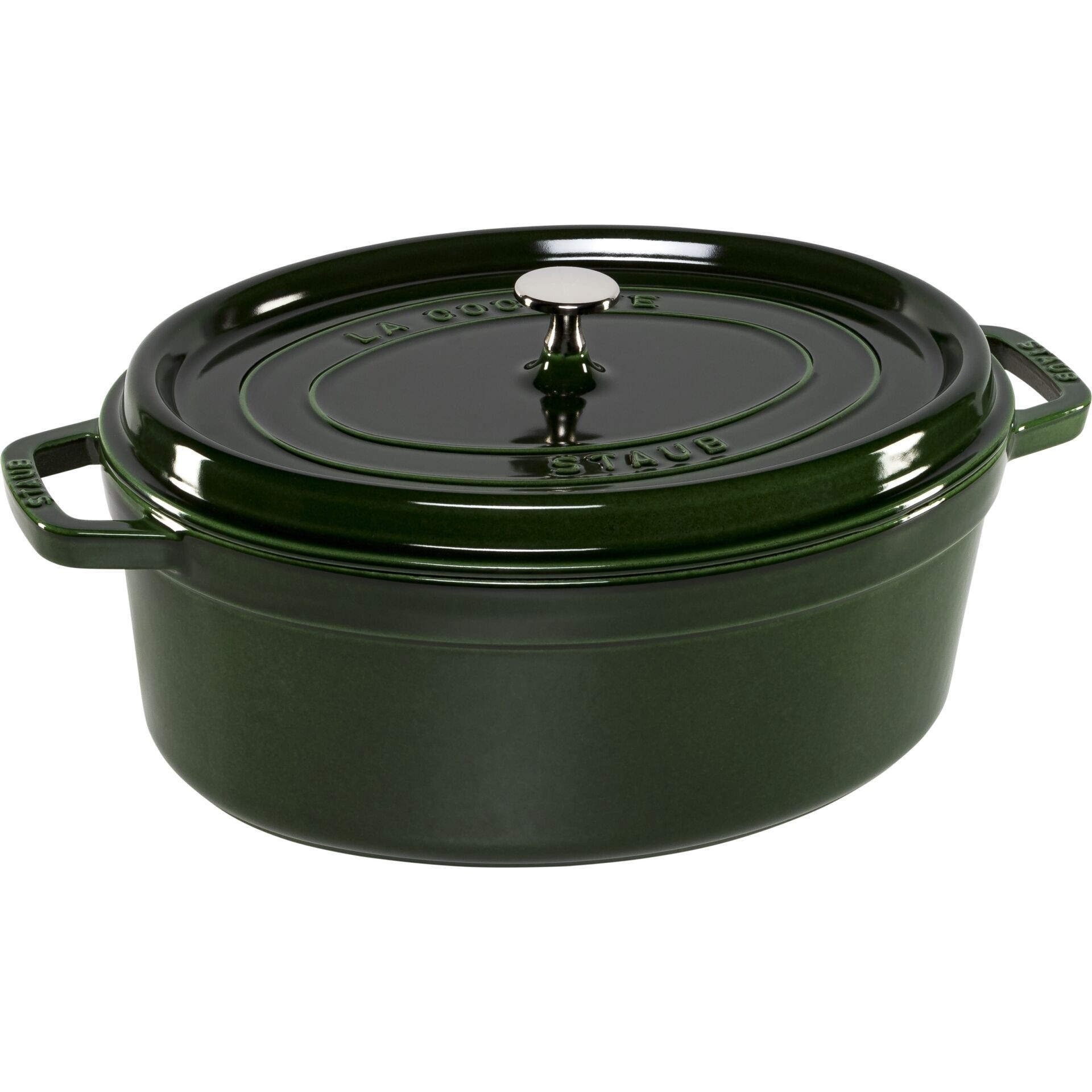 Staub La Cocotte 33 cm oval 6,7l Gusseisen basilikumgrün