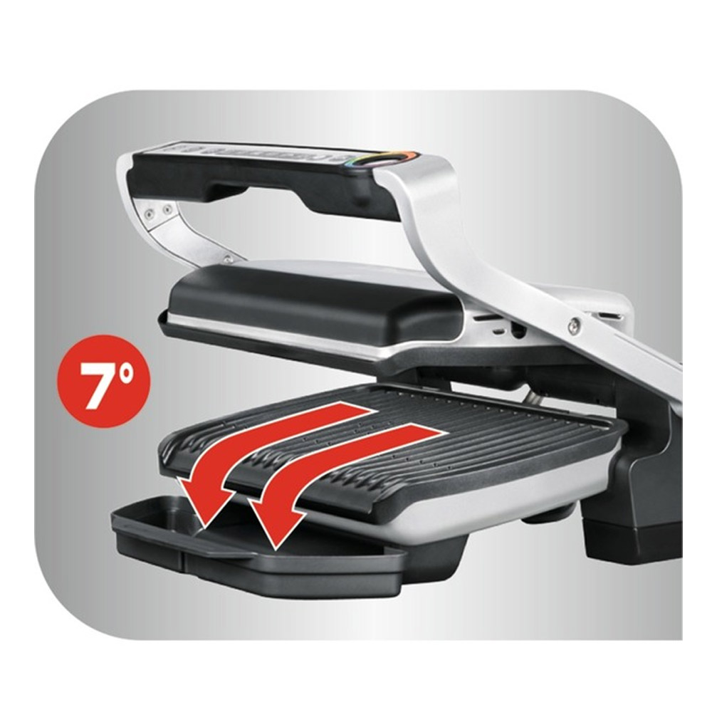 Tefal Optigrill+ GC712D34 Kontaktgrill silber/schwarz