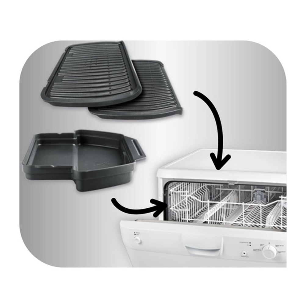 Tefal Optigrill+ GC712D34 Kontaktgrill silber/schwarz