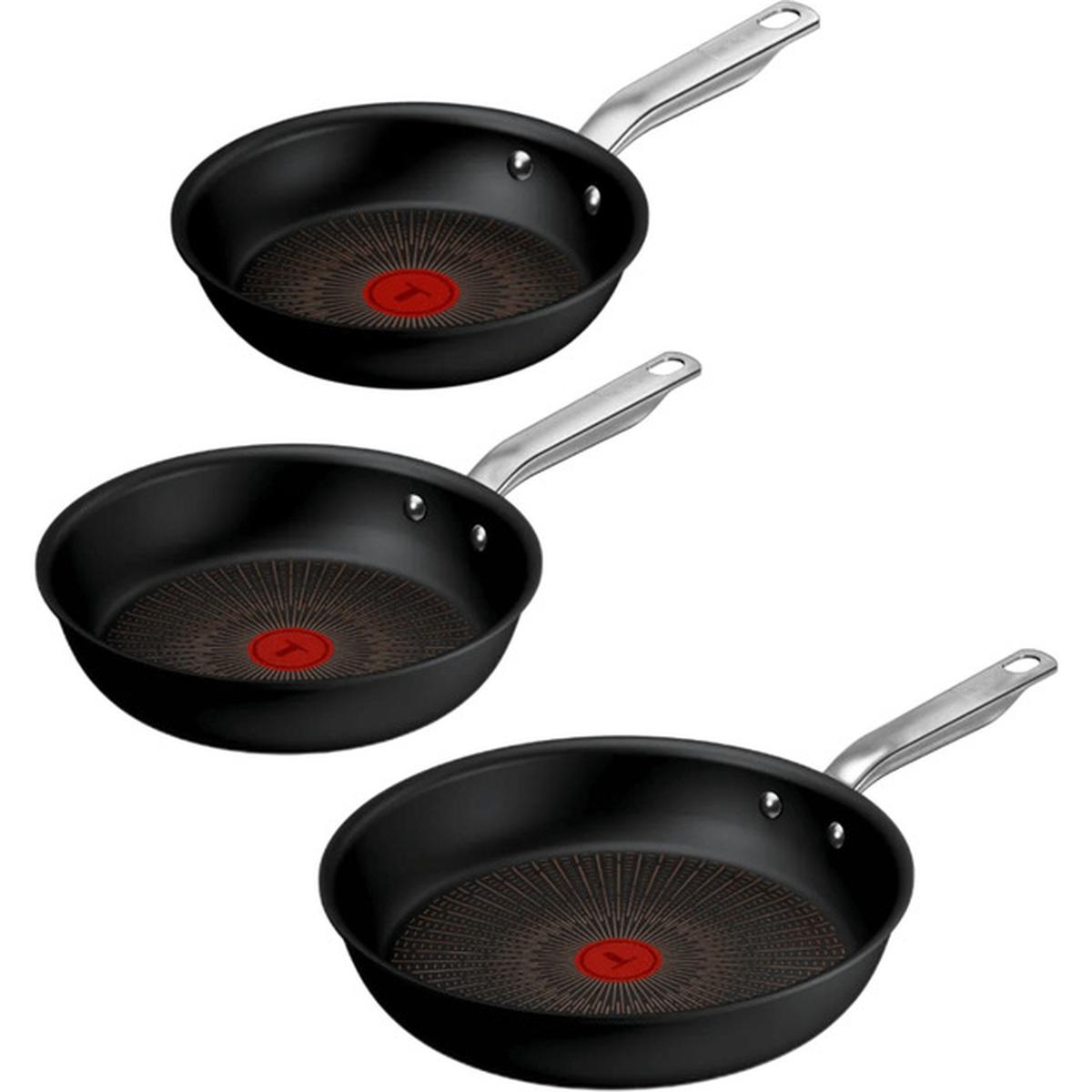 Tefal Experience Pfannen-Set Aluminium 3-teilig 24cm 28cm schwarz