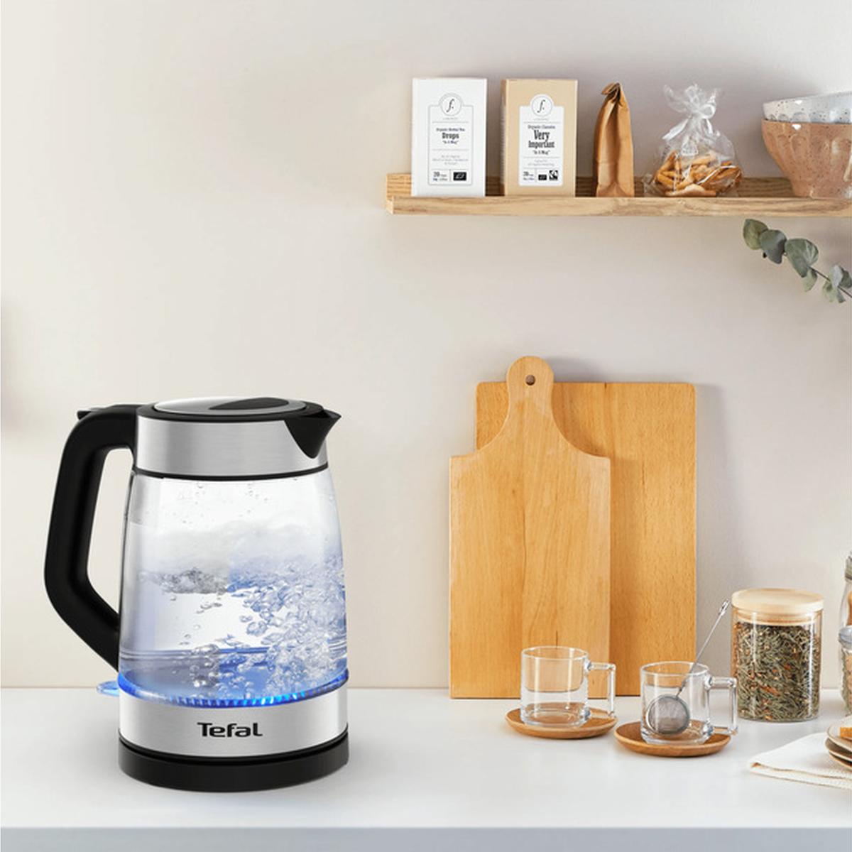 Tefal KI605830 Glas-Wasserkocher 1,7l transparent/silber