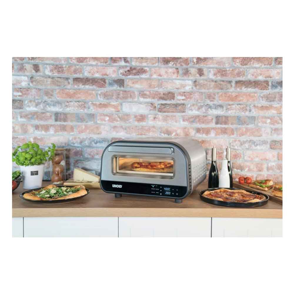 Unold 68816 Pizzaofen LUIGI elektrischer Pizza Ofen aus rostfreiem Edelstahl