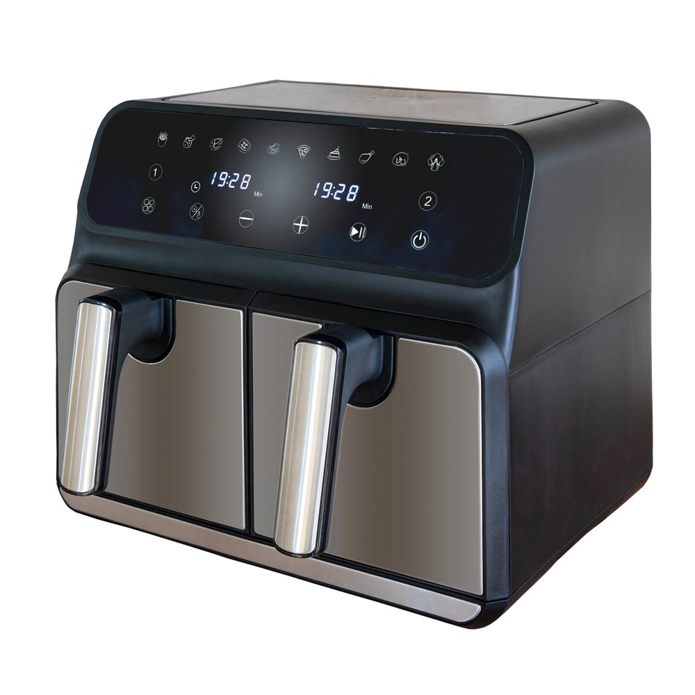 Unold 58685 Heißluftfritteuse Doppelkammer Twin Zone