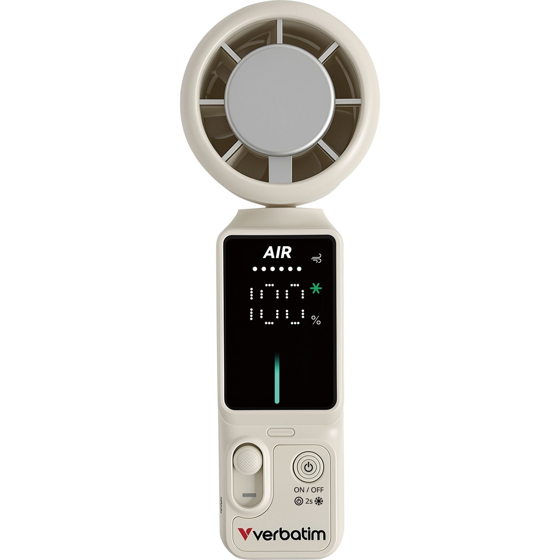 Verbatim Cool'n'Go Ice Touch Pro Handventilator weiß/silber