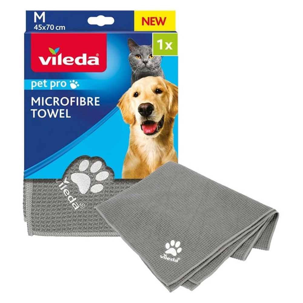 Vileda Pet Pro Mikrofaser-Handtuch M grau