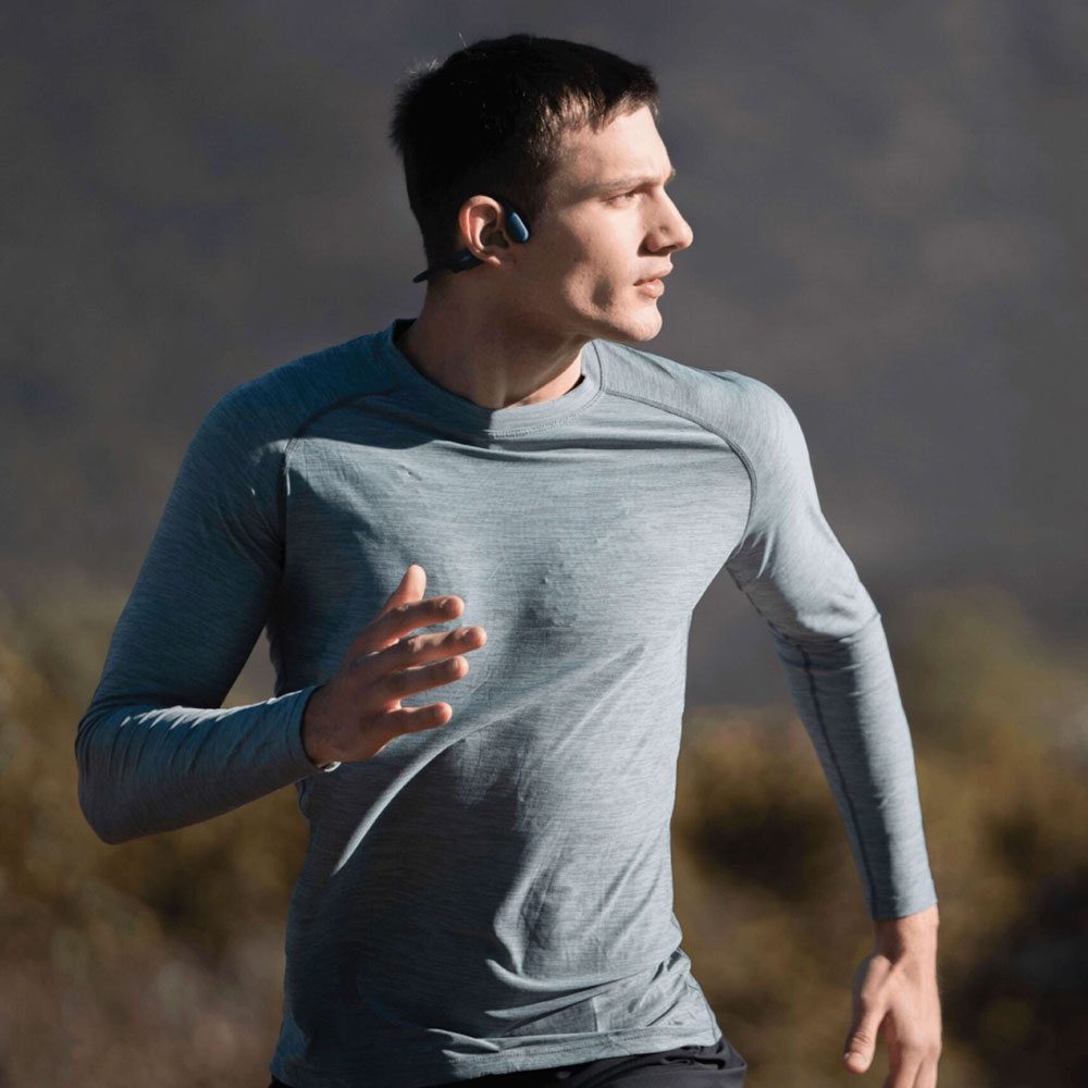 SHOKZ OpenRun Open-Ear Bluetooth Kopfhörer blau