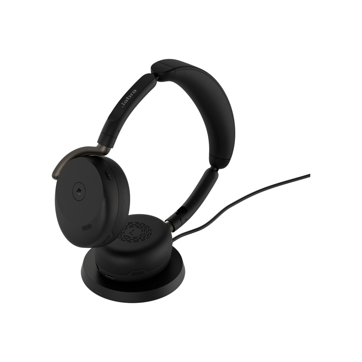 Jabra Evolve3 65 Flex MS USB-C Bluetooth-Headset mit Dongle und Wireless Charging Pad