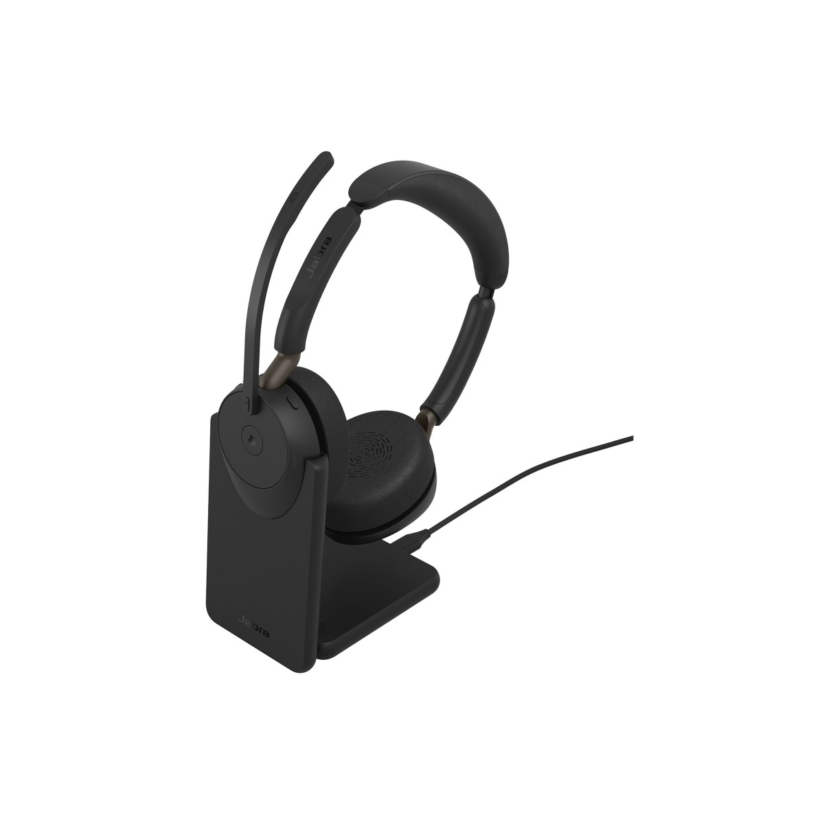 Jabra Evolve3 65 Flex MS USB-A Bluetooth-Headset mit Dongle und Wireless Charging Pad