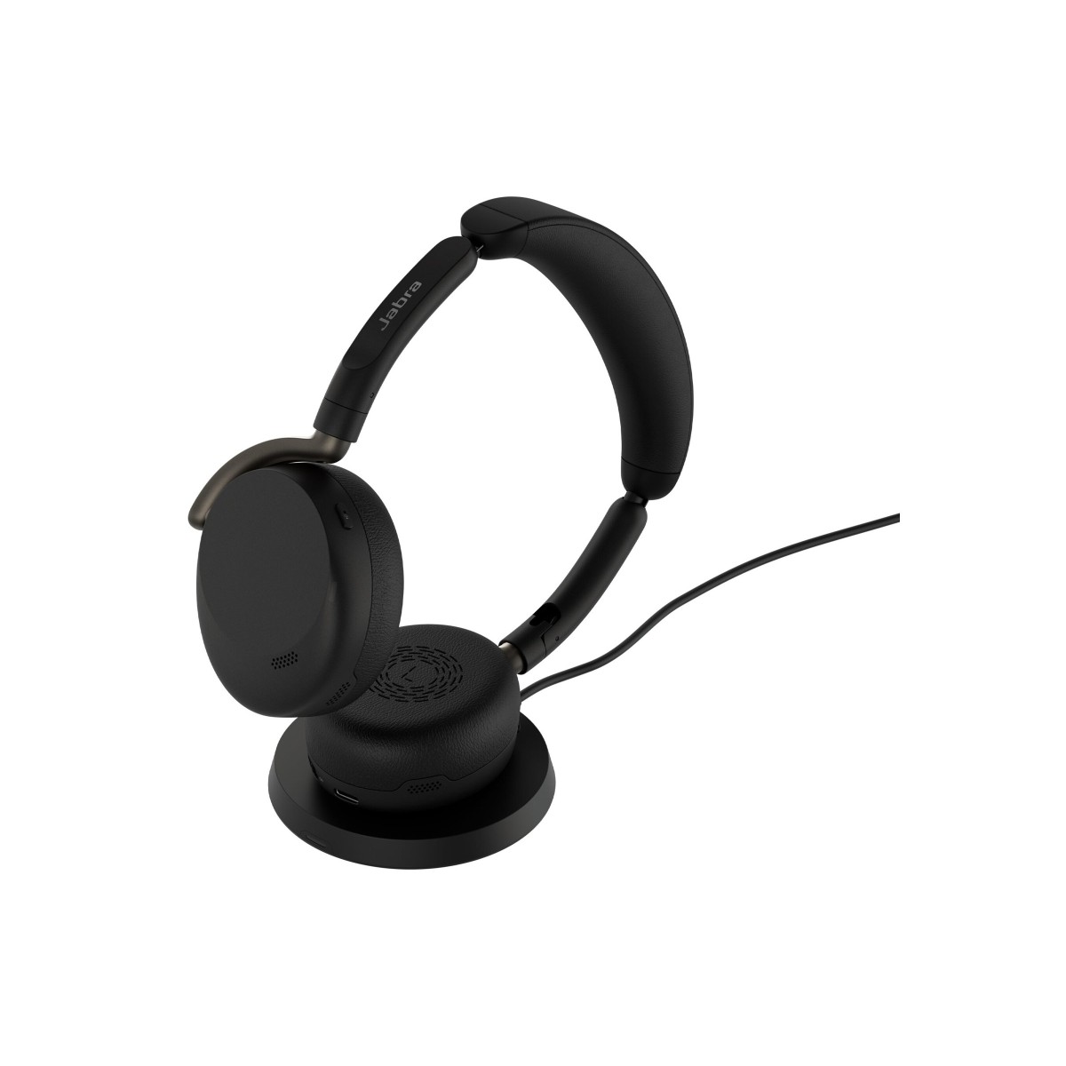 Jabra Evolve3 65 Flex UC USB-C Bluetooth-Headset mit Dongle und Wireless Charging Pad