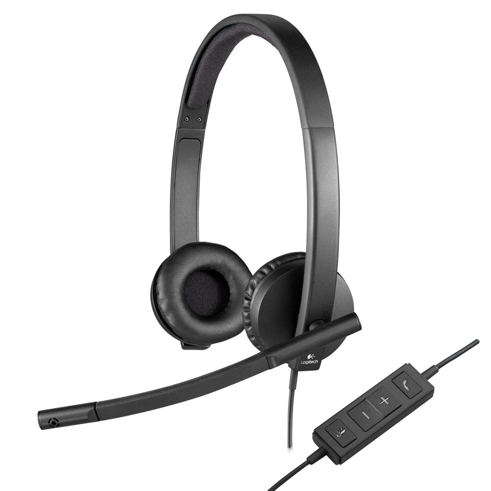 Logitech H570e Kopfhörer mit Mikrofon schwarz