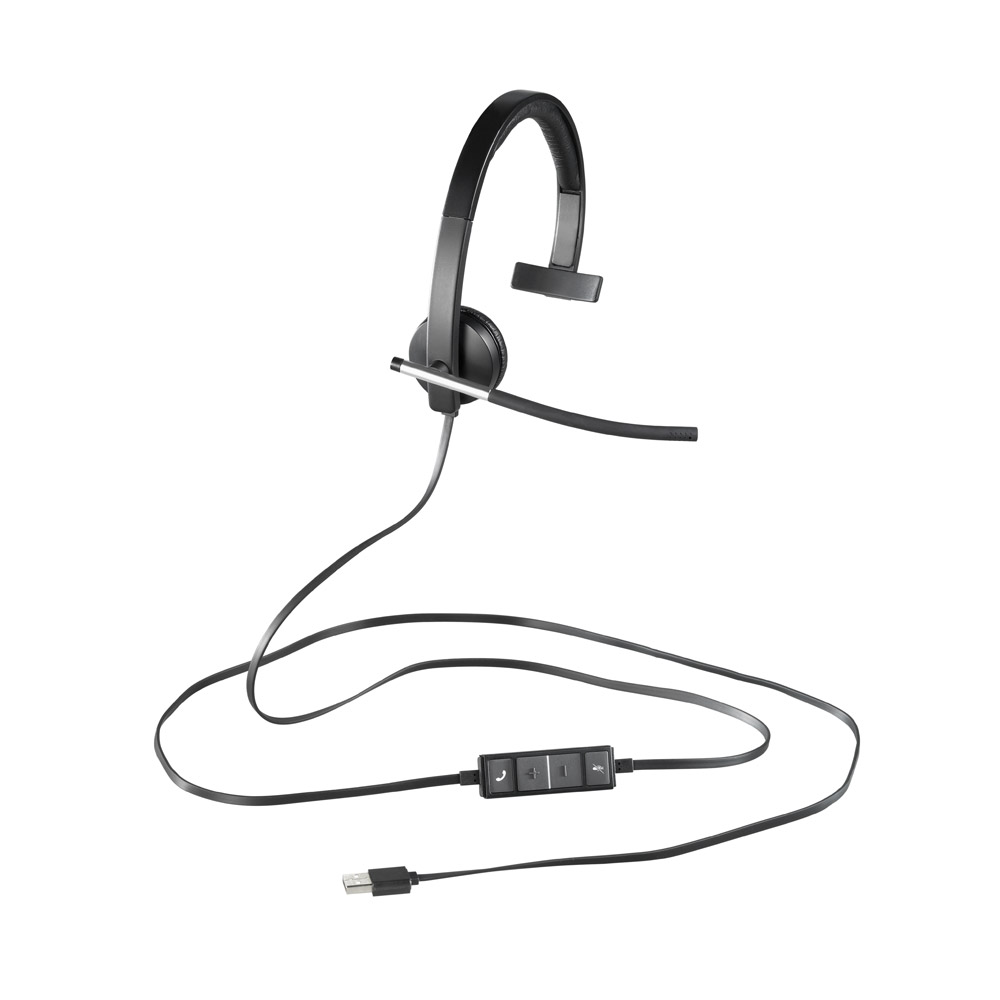 Logitech H650e Kopfhörer mit Mikrofon schwarz/silber