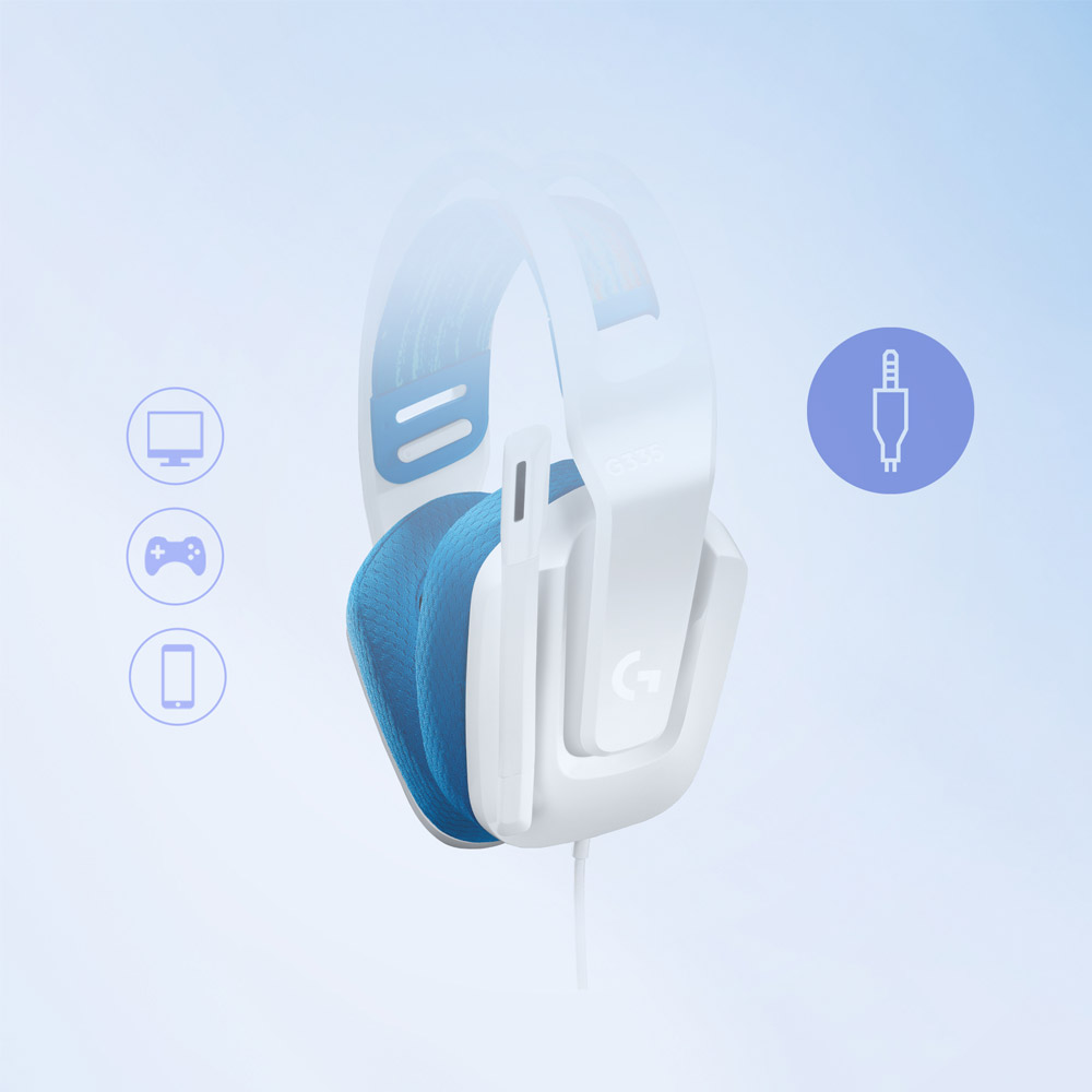 Logitech G335 Gaming-Headset weiß