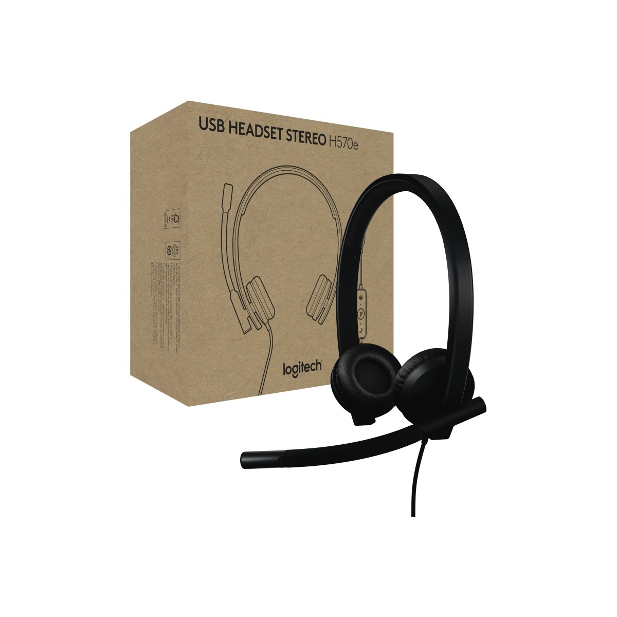 Logitech H570e Headset schwarz