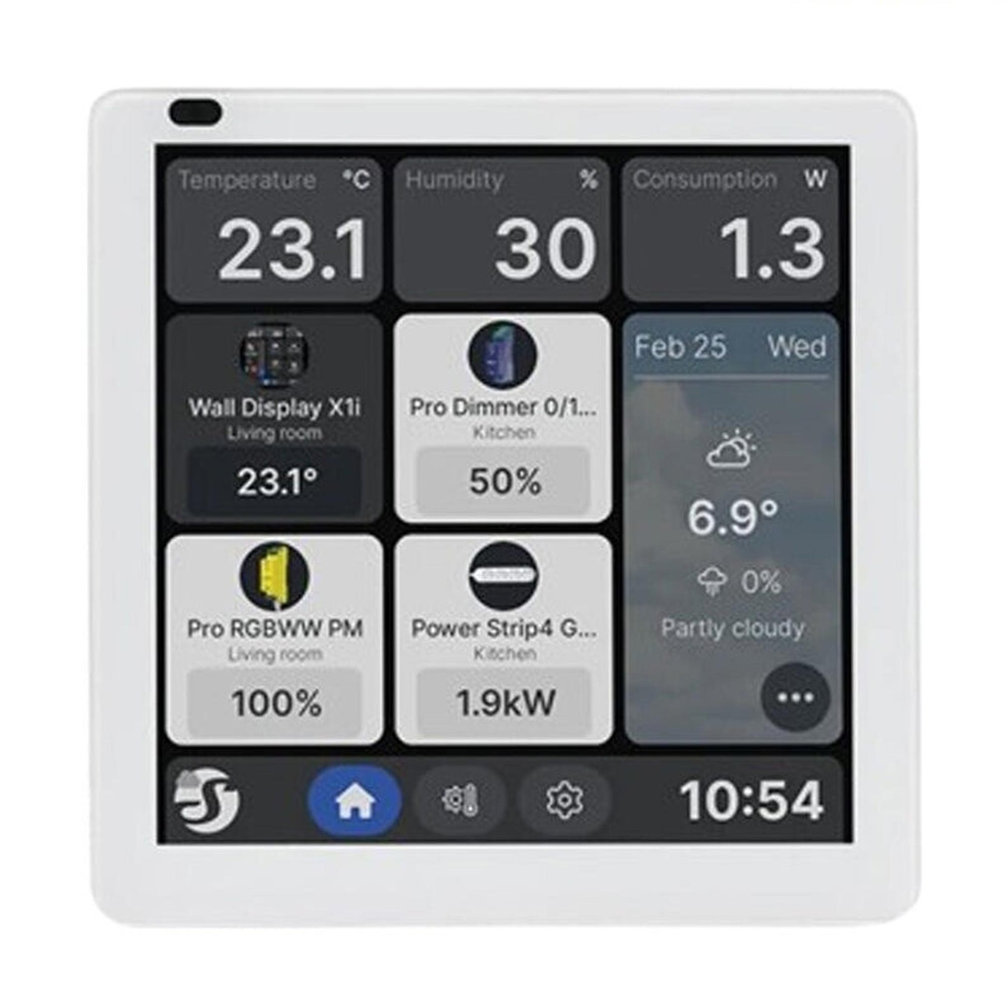Shelly Wall Display X1i Smart-Home-Bedienpanel silber