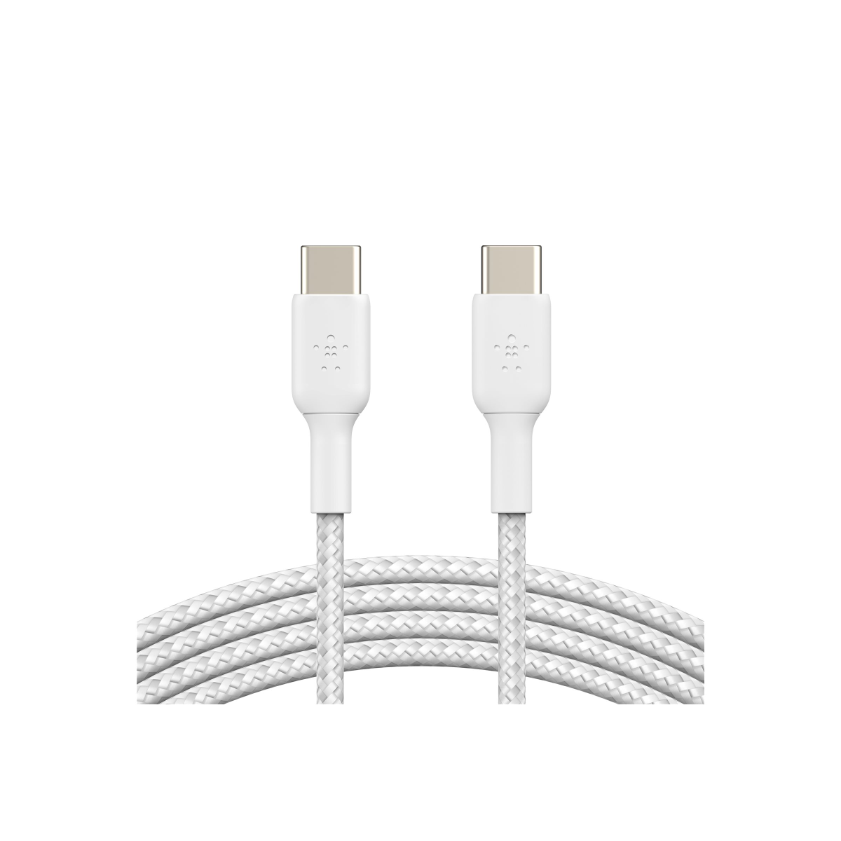 Belkin BoostCharge 2m geflochtenes USB-C/USB-C Kabel weiß