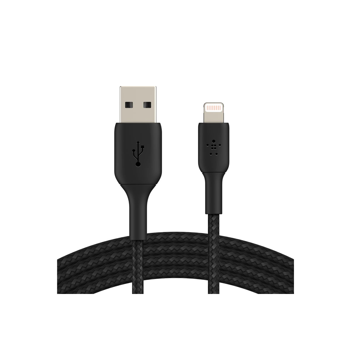 Belkin geflochtenes Lightning/USB-Kabel 1m schwarz