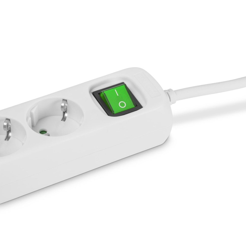 Hama Steckdosenleiste, 6-fach, Schalter, 1,4 m, Weiß