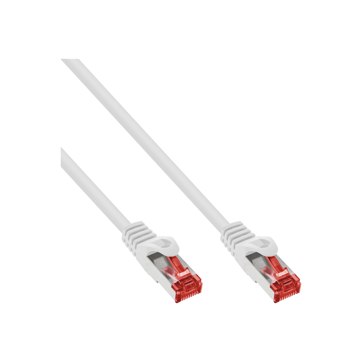 InLine® Patchkabel, S/FTP (PiMf), Cat.6, 250MHz, PVC, Kupfer, weiß, 20m