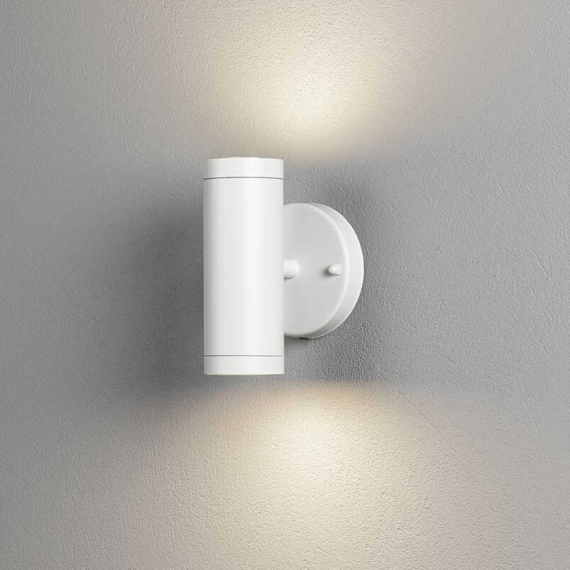 Konstsmide Modena ab/auf LED Wandleuchte weiß, 2x4W, Glas