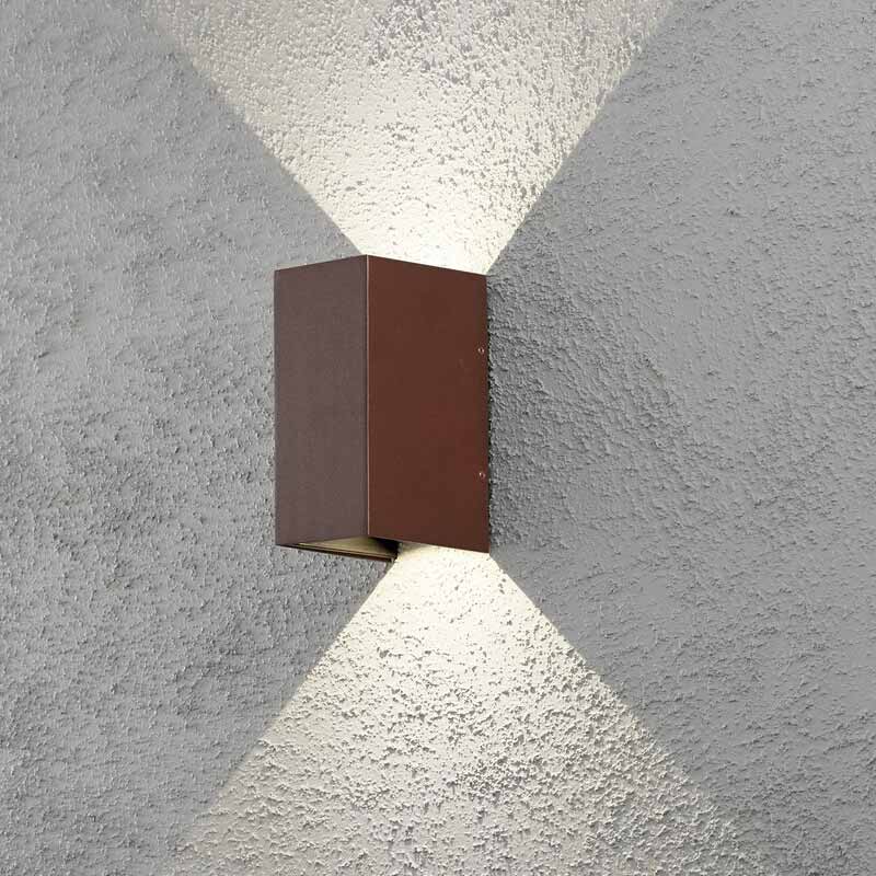 Konstsmide Cremona LED Wandleuchte rost, 2x3W, einstellbarer Lichtaustritt