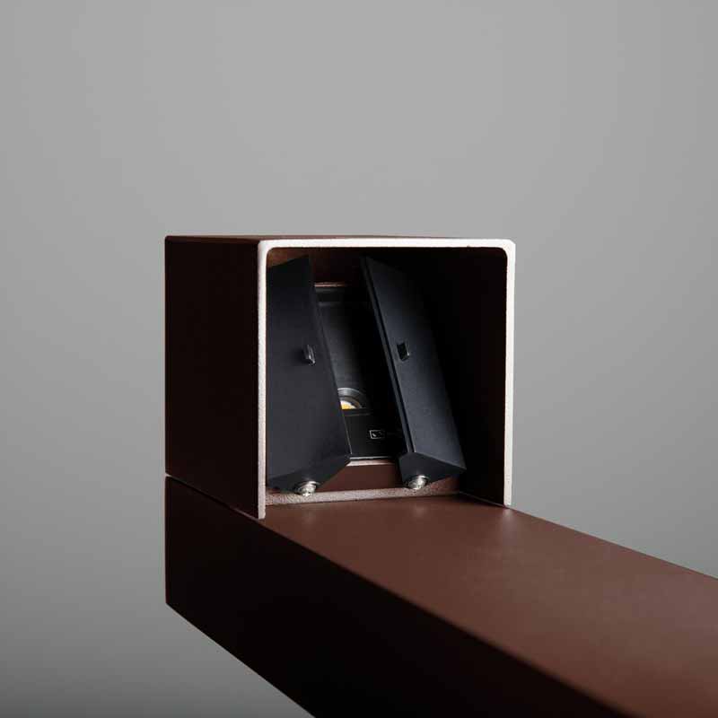 Konstsmide Cremona LED Wegel. rost, 8W, einstellbarer Lichtaustritt