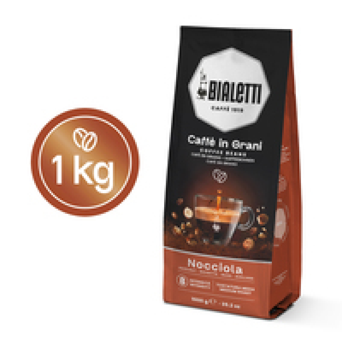Bialetti Esperto Grani Haselnuss-Aroma Kaffeebohnen 1kg