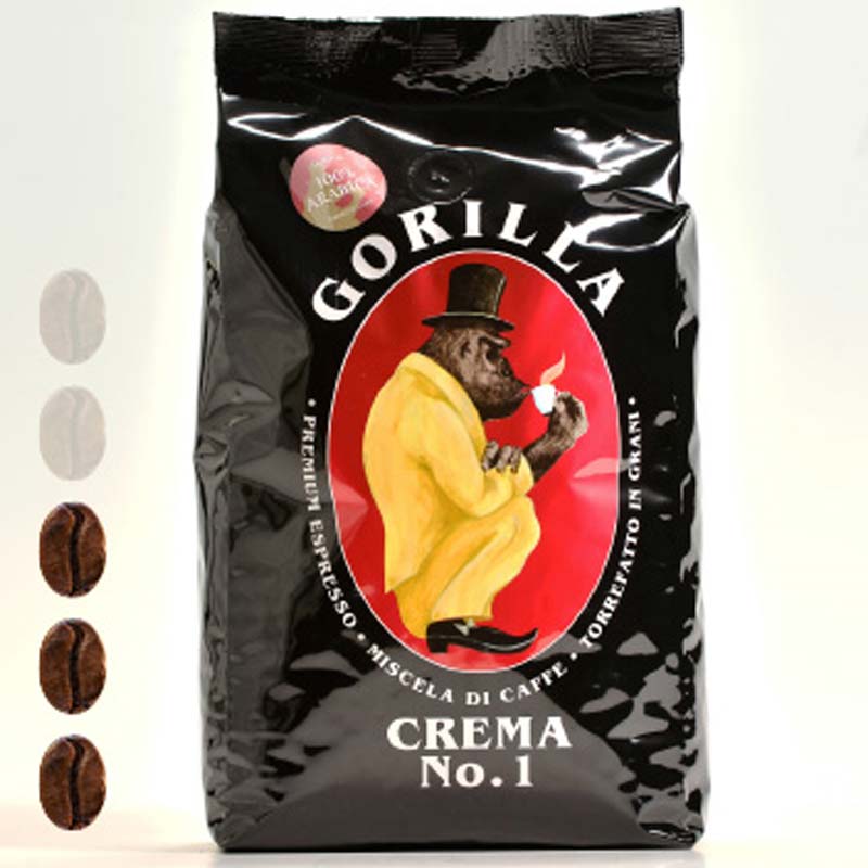 Gorilla Espresso Crema No.1  ganze Bohnen 1kg eine hochwertige Komposition